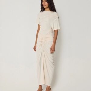 Khy x Atlein Asymmetrical Ruched Dress